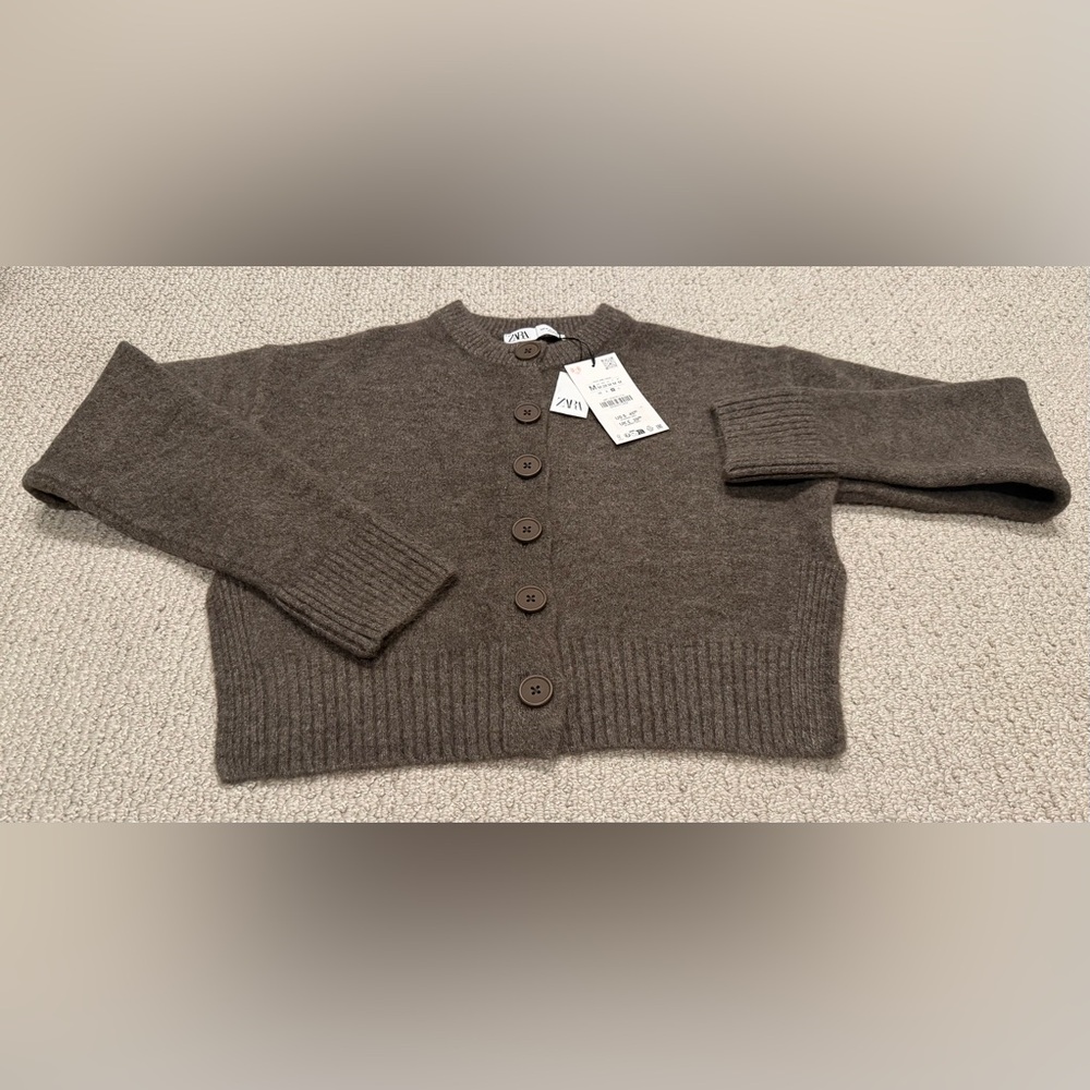 Zara Women's Cardigan / Metal Taupe Brown